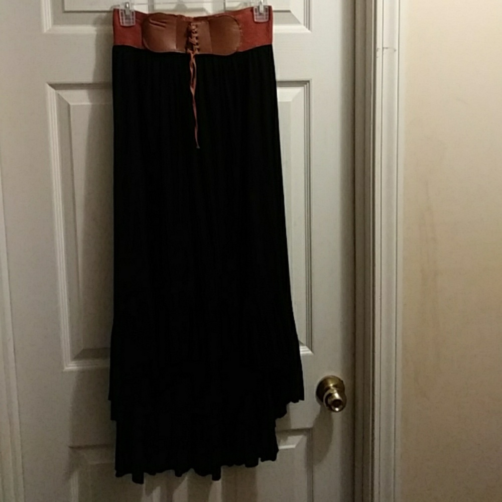Long flowing symmetrical skirt